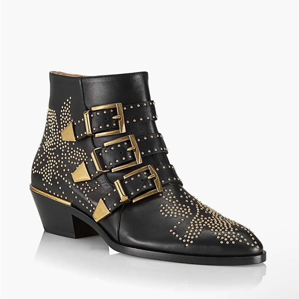 Susanna Studded Leather Ankle Boots